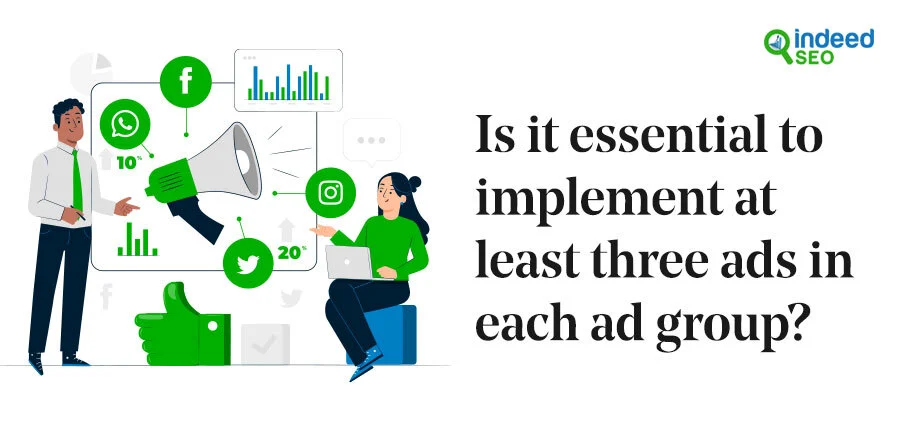 three ads in each group