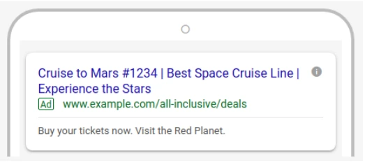 How responsive search ad display