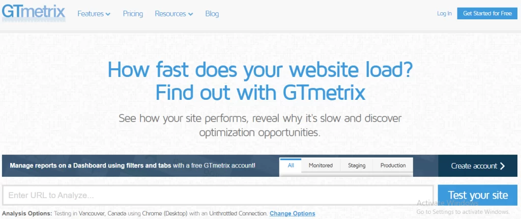 check website's load time