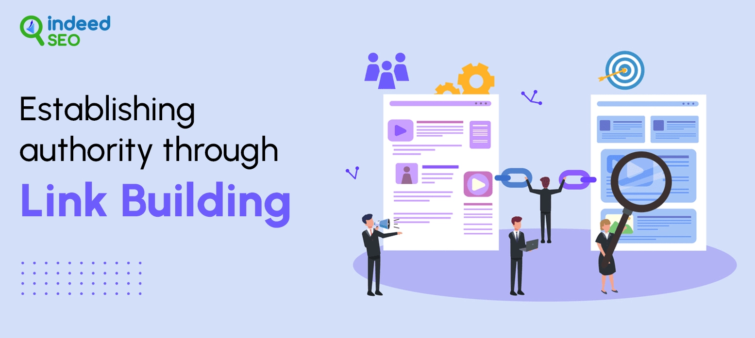 Establishing authority through link building